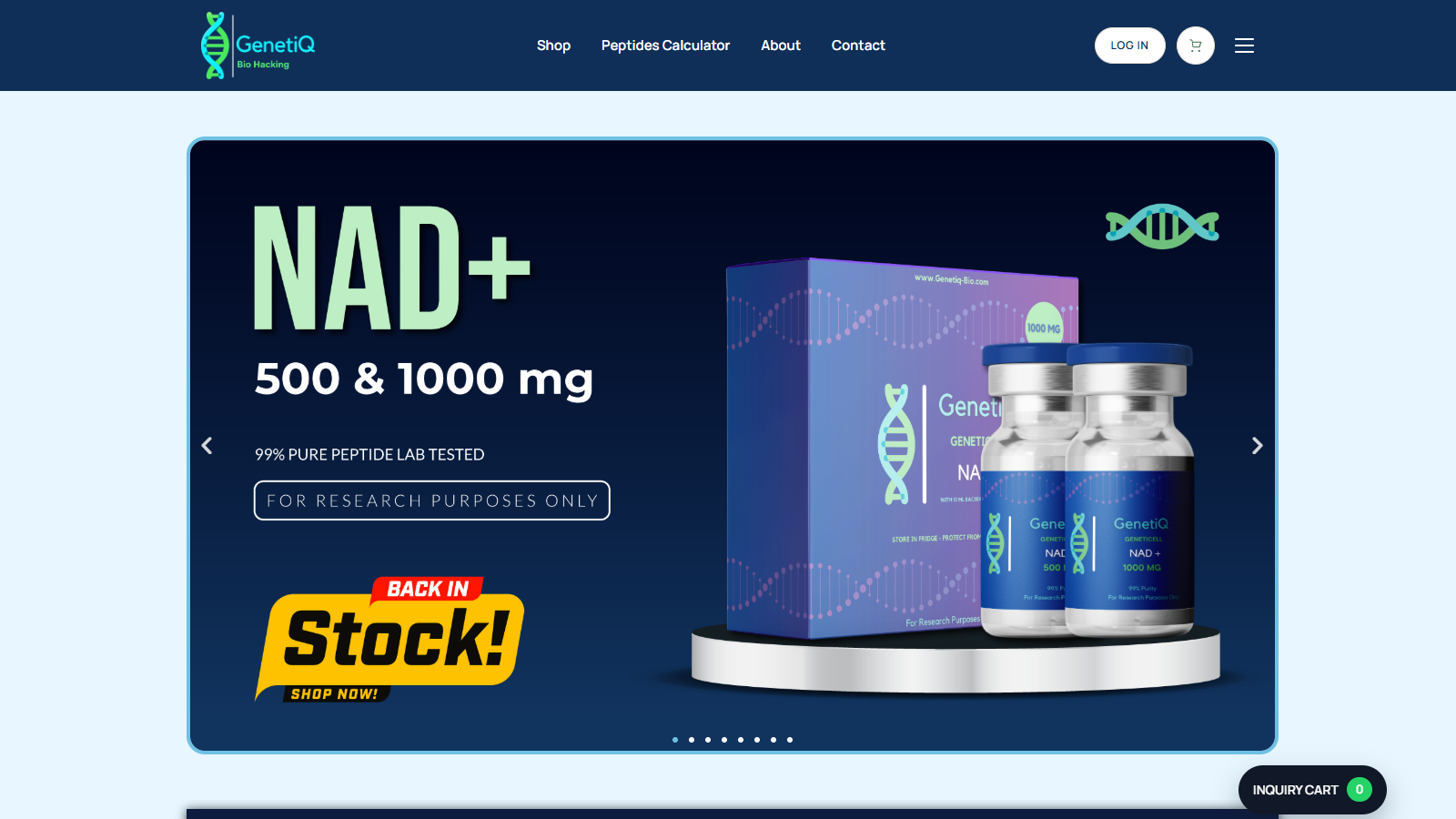 Genetiq Bio website preview